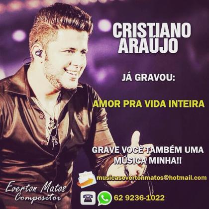 Cartaz: Cristiano Araújo gravou músicas de Everton Matos